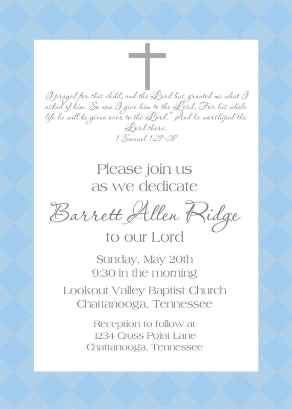 baby dedication invitation