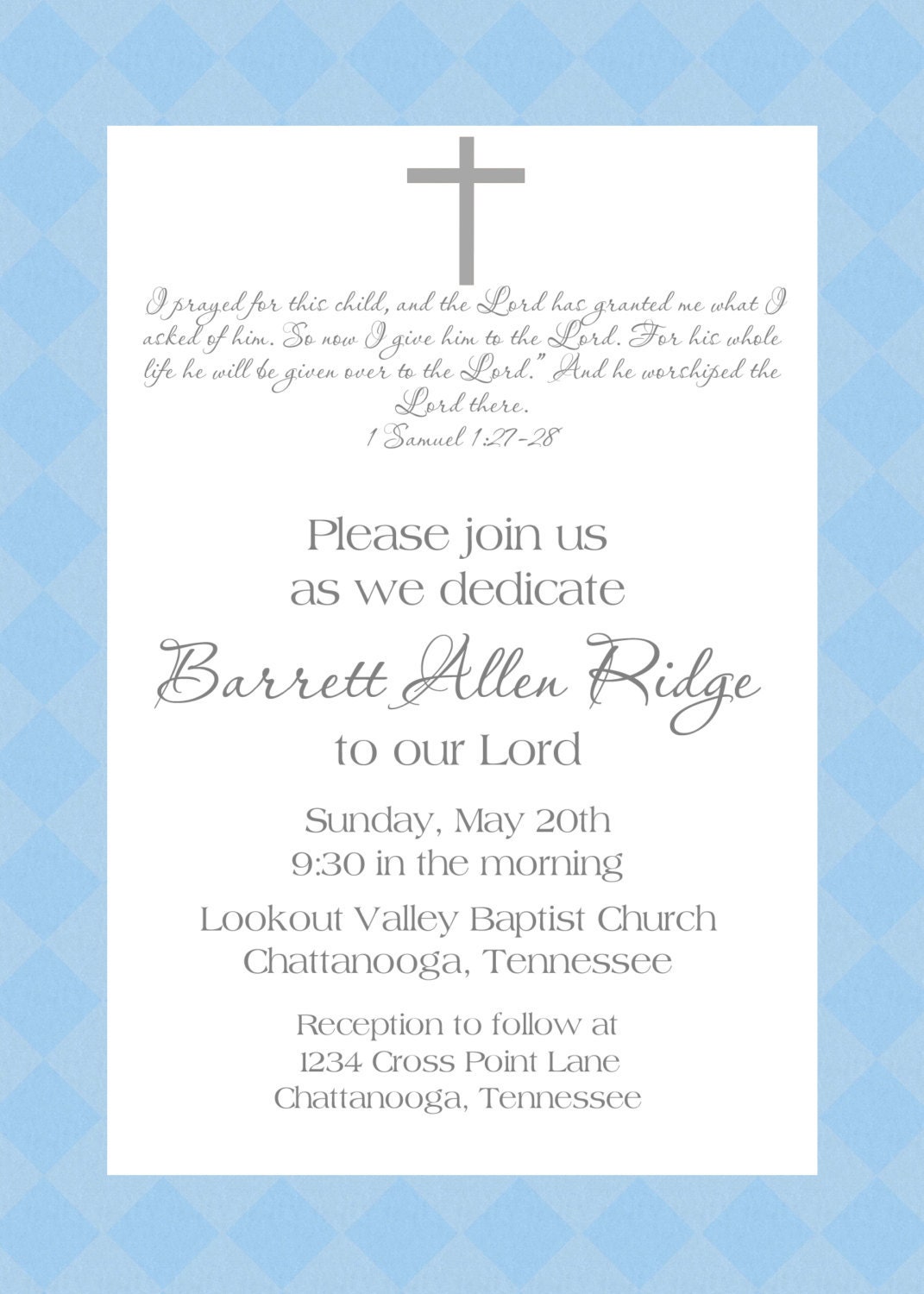 baby dedication invitation