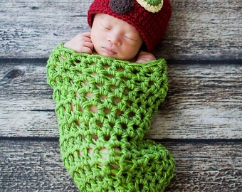 Caterpillar Cocoon and Hat | Newborn Photo Prop Costume | Caterpillar Costume | Animal Hat | Newborn Photography | Baby Costumes | Newborn