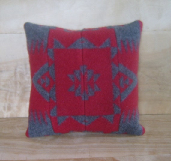SALE Pendleton Fabric Pillow 12x12 by RobinCottage on Etsy