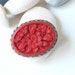 Vintage chinese carved cinnabar brooch, 925 sterling vintage brooch, enameled border