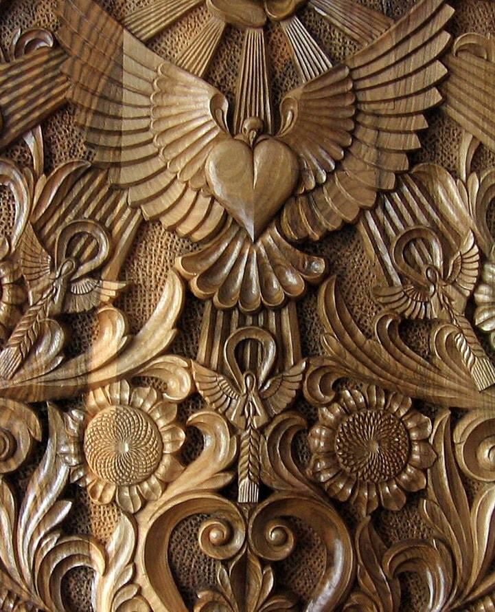 Rectangular hand carved wall panel wood carving TO BE