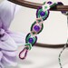 Ankara Friendship Bracelet - Beaded Green & Purple Micro Macrame Braclet for Christmas Stocking Stuffer
