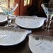 Fish Shape Plates / Bowls (4 ea) 2 Glasses Blue Cube