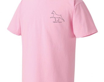 Miniature Pinscher Garment Dyed Cotton T-shirt