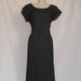 1950s Black Gingham Polka Dot Dress
