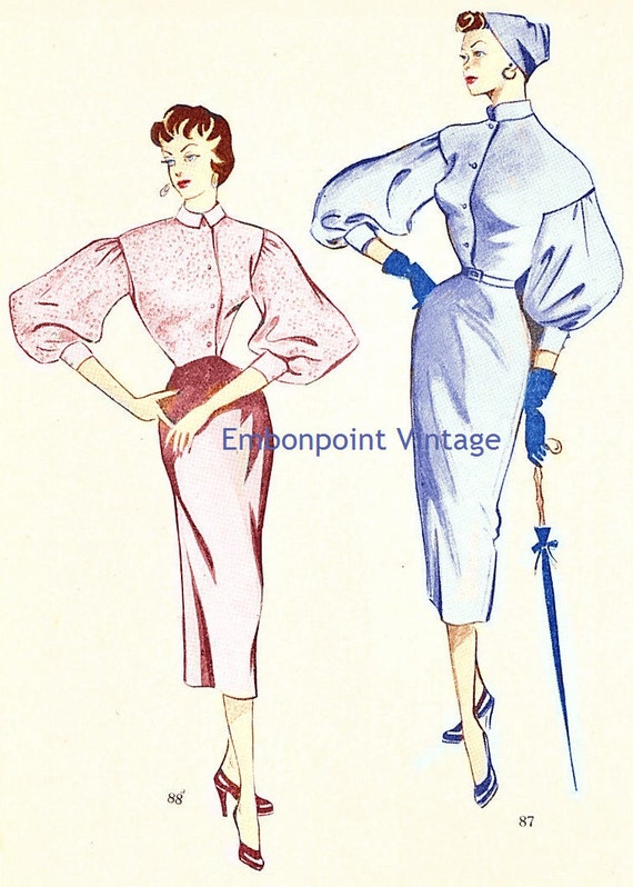 collar pan dress pattern peter Pattern Sewing Vintage  Pattern No  ) Dress   1949 Ramona 88 87 PDF