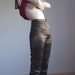 Skinny high waist snakeskin pants