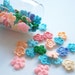 Chochet flower Fabric Applique Applique mix assorted chochet flower pink blue oragne green cream, bag supply, jewelry supply 50pcs.