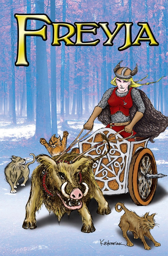 Items similar to Holiday Cards (Christmas), Freyja (Norse, Czech) on Etsy