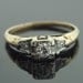 1930s Antique Engagement Ring - 14k Two Tone Diamond Ring
