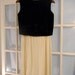 SALE 50s Early 60s Black & Cream 2 Piece Beaded Top Vintage Mad Men Mod Cocktail Dress