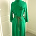 Vintage 1960s green/ emerald dress by Ranelle Fashion/ turtleneck collar/ CLEARANCE
