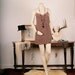 Reserved for Ms Moess - Slip dress vintage lace horseshoe print size XS or S extra small or small