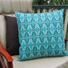 Turquoise geometric cushion covers (pair)