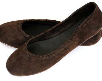 Popular items for suede ballet flats on Etsy