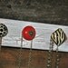 SALE / Necklace Holder with Red and Animal Print Knobs