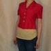 Vintage Bright Pink Short Sleeve Jacket Top Small