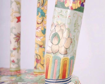 wooden chair decoupage, "Fleur"
