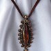 Topaz and tiger eye vintage necklace