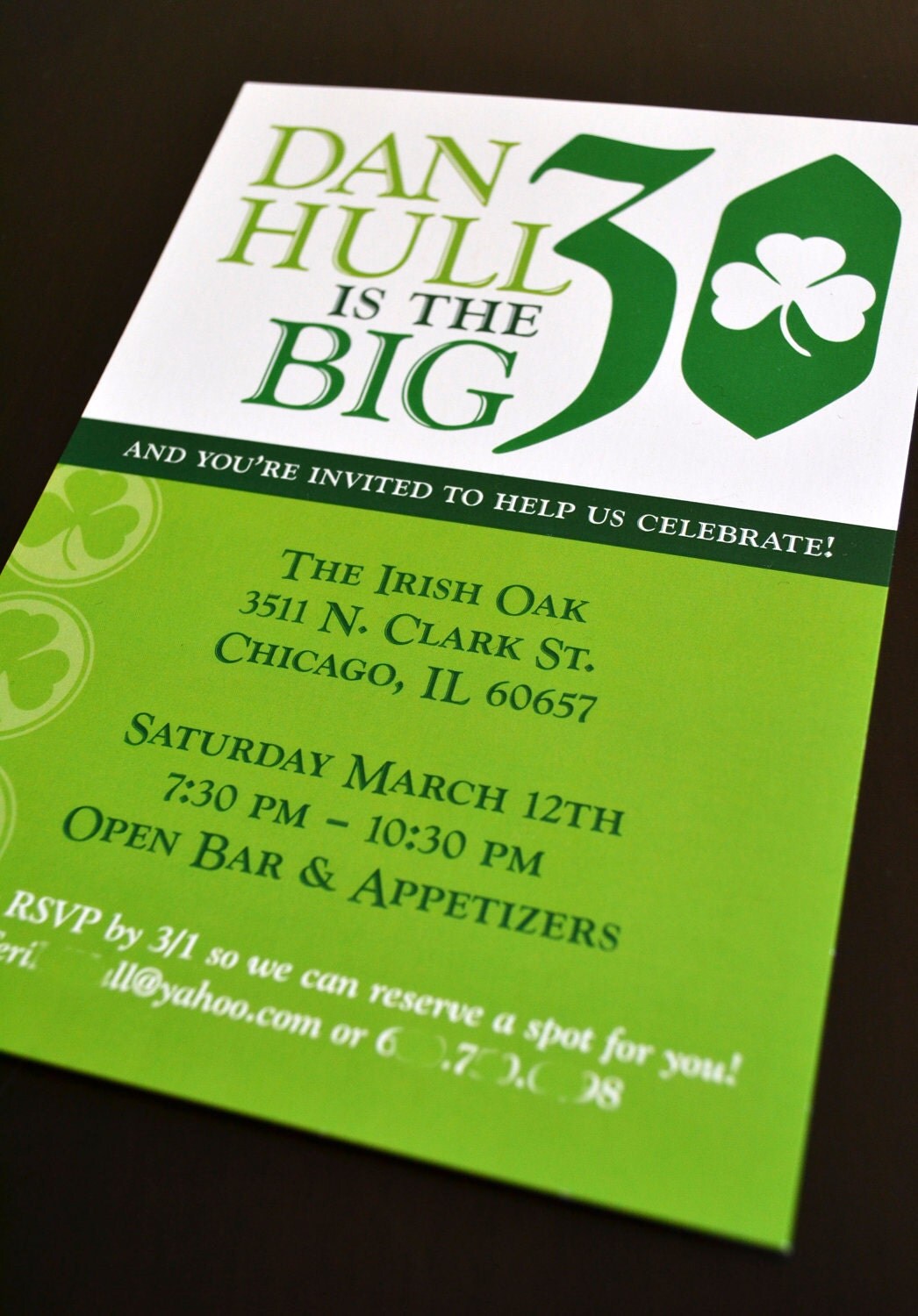 Irish Birthday Party Invitations 1