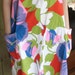 Vintage 60s Big Flowers & Pockets Shift Dress (Medium)
