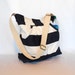 Nautical Tote Bag Messenger Bag Navy Blue & White Stripe