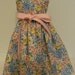 Yellow, Blue, Pink Flowered Doll Dress Handmade fitting American Girl & Similar 18" Dolls - Doll Clothes