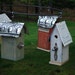 Re-purposed draw pull perch birdhouses