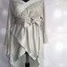 Stretchy tunic , gray wrap , cotton tunic , sweater , vest , wrap , gray jacket