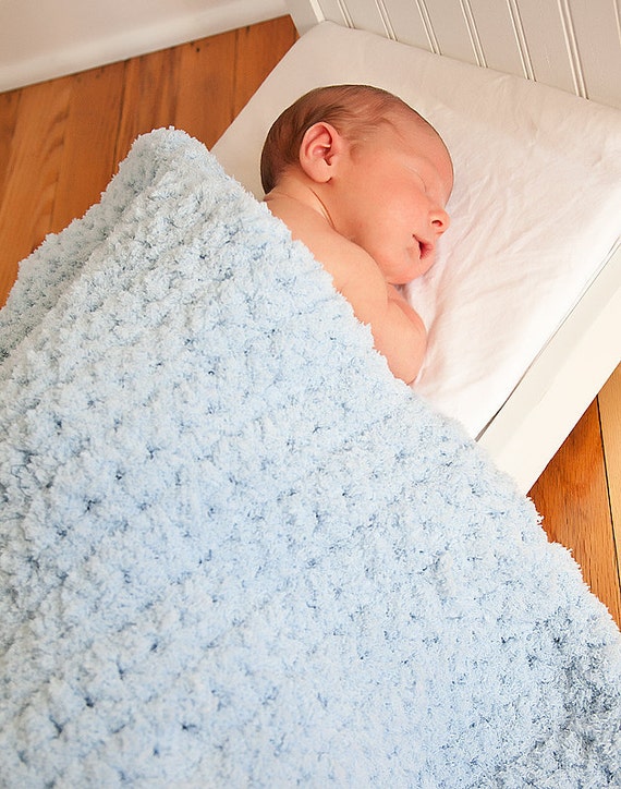 Soft Fluffy Terry Clothlike Baby Blanket Baby by TSBPhotoProps