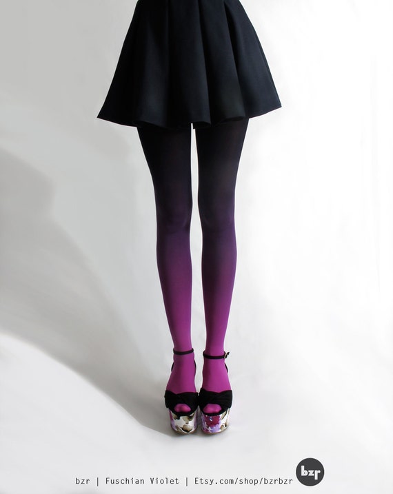 BZR Ombré tights in Fuchsian Violet