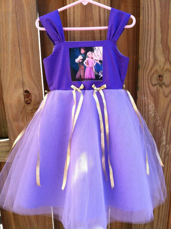 Items similar to Cotton Disney Princess Dress Rapunzel