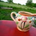 Vintage POTTERY CREAMER, Milk Pitcher, Floral Creamer, Made in Japan, Victorian Creamer, Pitcher