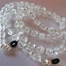 Clear Crackle Glass Beaded Beaded Eyeglass Lanyard Chain Necklace - Office Id Badge Keychain Holder - Name Tag Teachers and Nurses