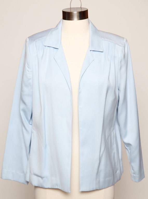 Items similar to vintage ladies light blue jacket/blazer on Etsy