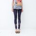 grape blue batik print leggings