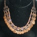 Reserved Listing - Boho Styled Choker Necklace, Crystals, Antiqued Copper Discs with Filigree Links Necklace, Tribal Necklace