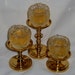 Gorham crystal vanilla scented 3 Christmas gel candles