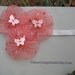 Flower girl headband -- pink head band with sparkly pink butterflies