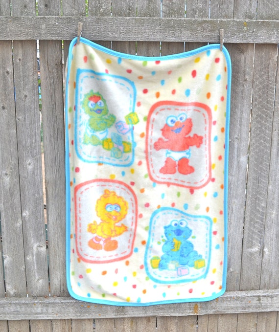 Vintage Sesame Street Baby Blanket by on Etsy
