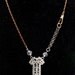 Repurposed Upcycled Antique Watch Chain Art Deco Dress Clip NECKLACE