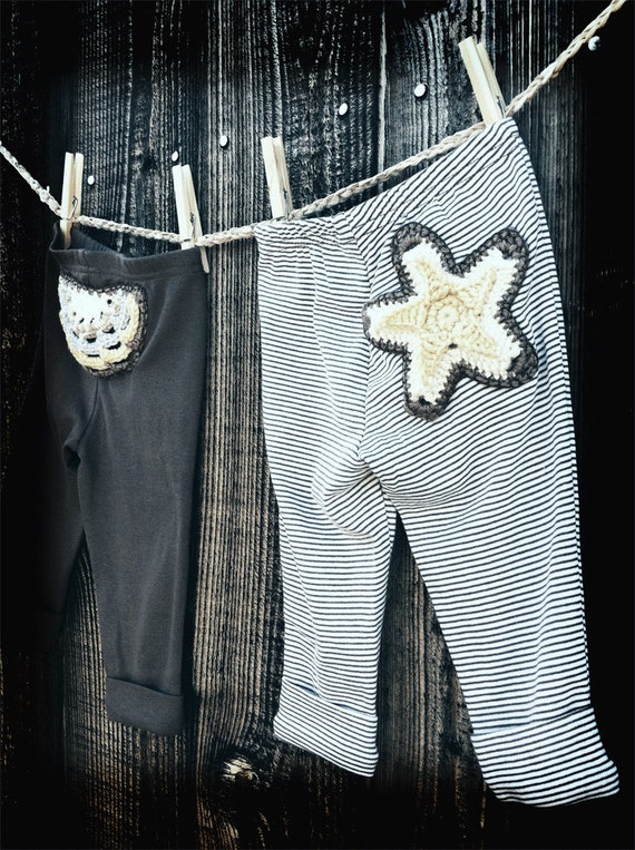Crochet Baby Pants Set with Sweet Appliqué Details Boy or