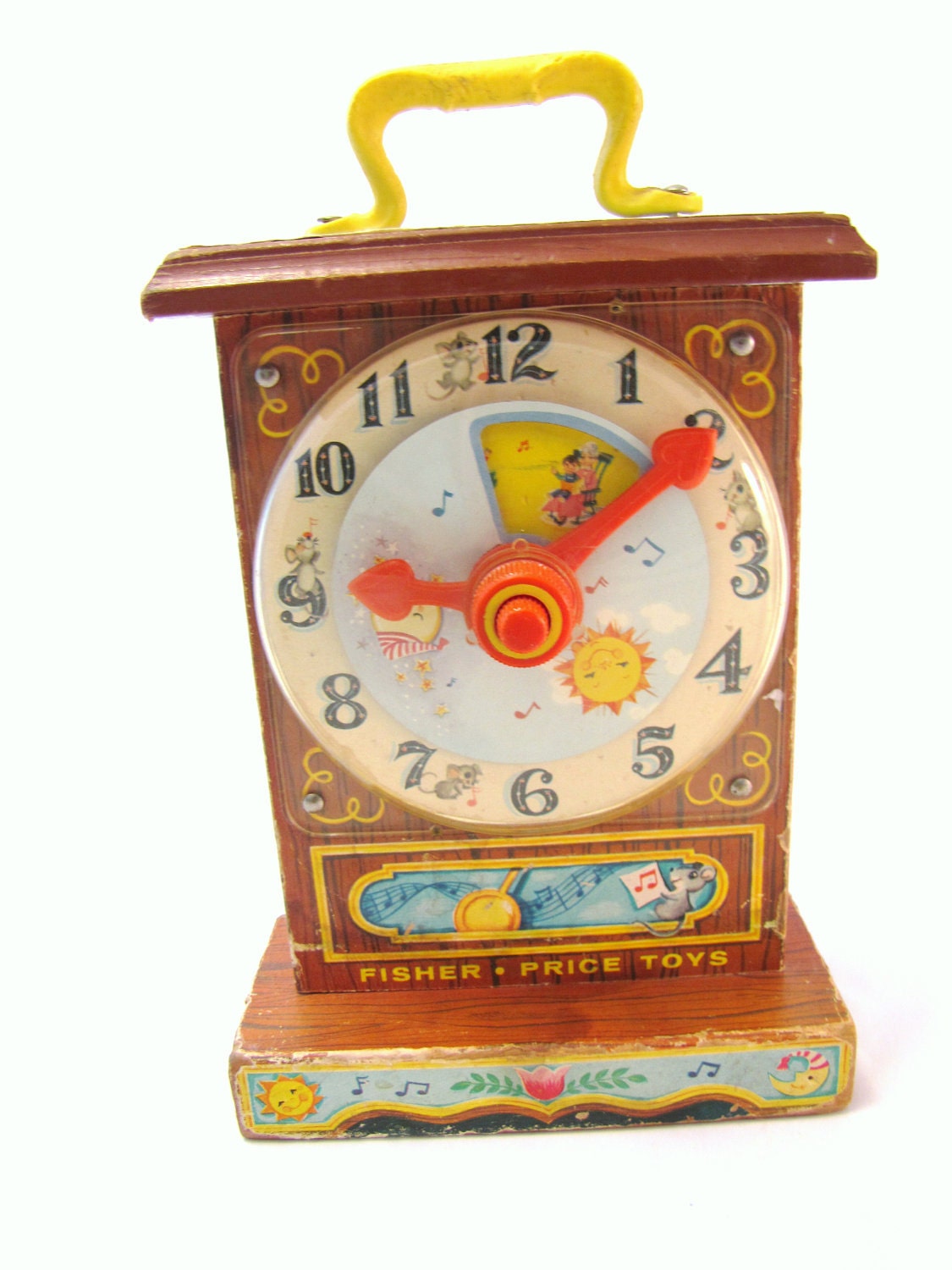 Vintage Fisher Price Musical Tick Tock Clock. RETRO TOY