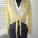 Yellow Lacey Weave Tie Wrap Sweater
