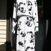 Vintage Black and White Flower Vintage Wrap Maxi Dress Gown Sz. Medium 8