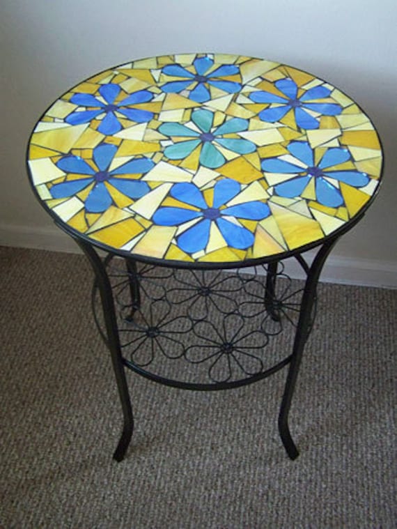 19 round flowers mosaic side table.On SALE NOW only