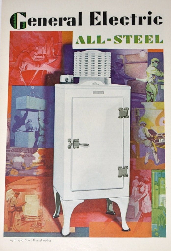 Vintage Ad Advertising / Refrigerator Ad / 1920's Good