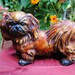 Vintage Pekingese Dog Figurine - Cognac Color - 1960's - So Real