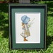 Vintage Holly Hobbie counted cross stitch framed home decor